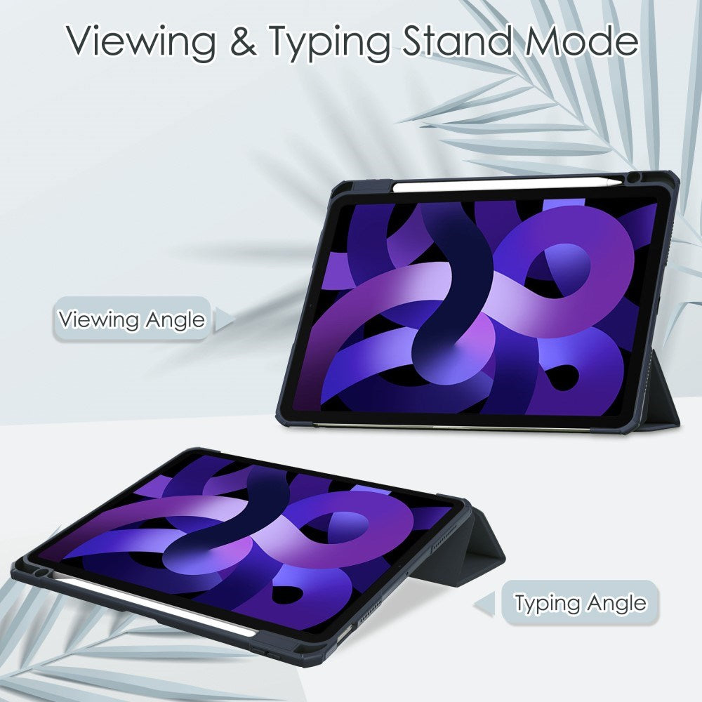 EIDERWOOD iPad Air 11" (2026 / 2025 / 2024) Hybrid Cover m. Pen Holder - Blå & Gennemsigtig