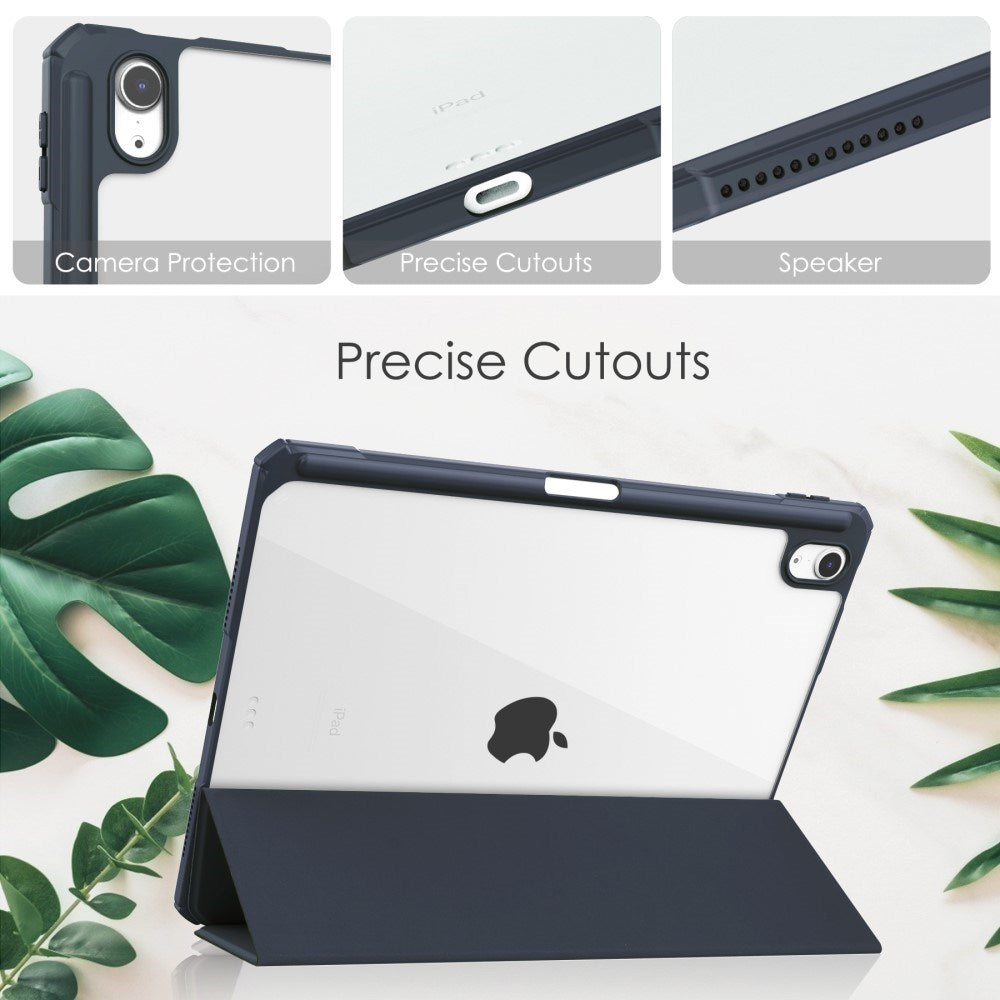 EIDERWOOD iPad Air 11" (2026 / 2025 / 2024) Hybrid Cover m. Pen Holder - Blå & Gennemsigtig