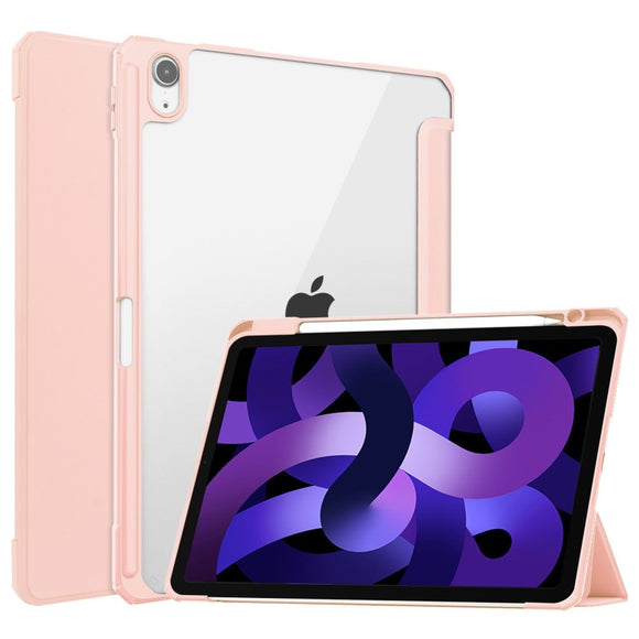 EIDERWOOD iPad Air 11" (2026 / 2025 / 2024) Hybrid Cover m. Pen Holder - Pink & Gennemsigtig