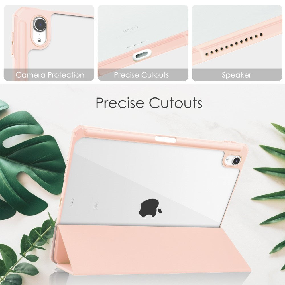 EIDERWOOD iPad Air 11" (2026 / 2025 / 2024) Hybrid Cover m. Pen Holder - Pink & Gennemsigtig