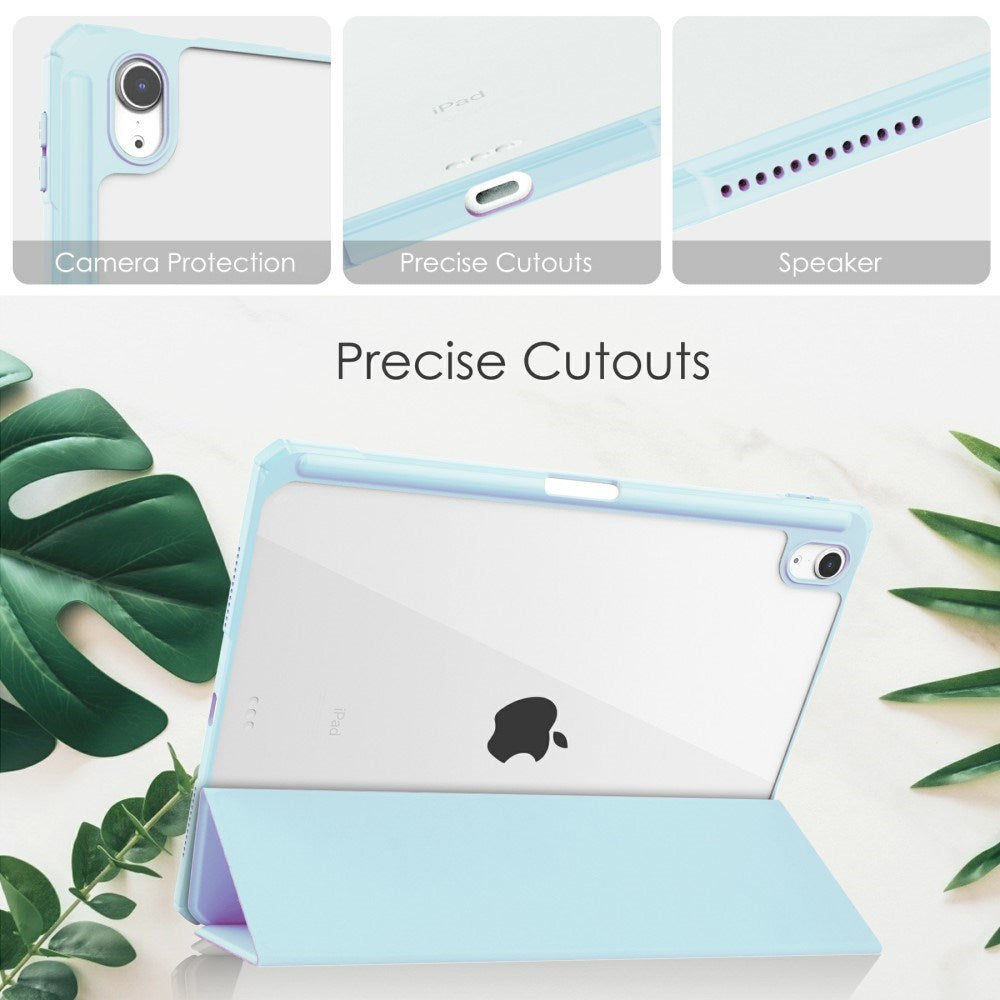 EIDERWOOD iPad Air 11" (2026 / 2025 / 2024) Hybrid Cover m. Pen Holder - Lyse Blå & Gennemsigtig