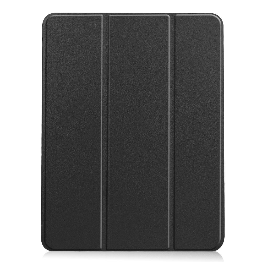EIDERWOOD iPad Air 11" (2026 / 2025 / 2024) Litchi Tri-Fold Læder Cover m. Apple Pencil Holder - Sort