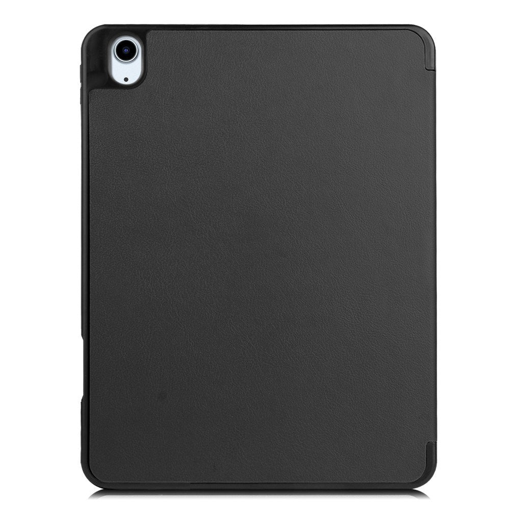 EIDERWOOD iPad Air 11" (2026 / 2025 / 2024) Litchi Tri-Fold Læder Cover m. Apple Pencil Holder - Sort