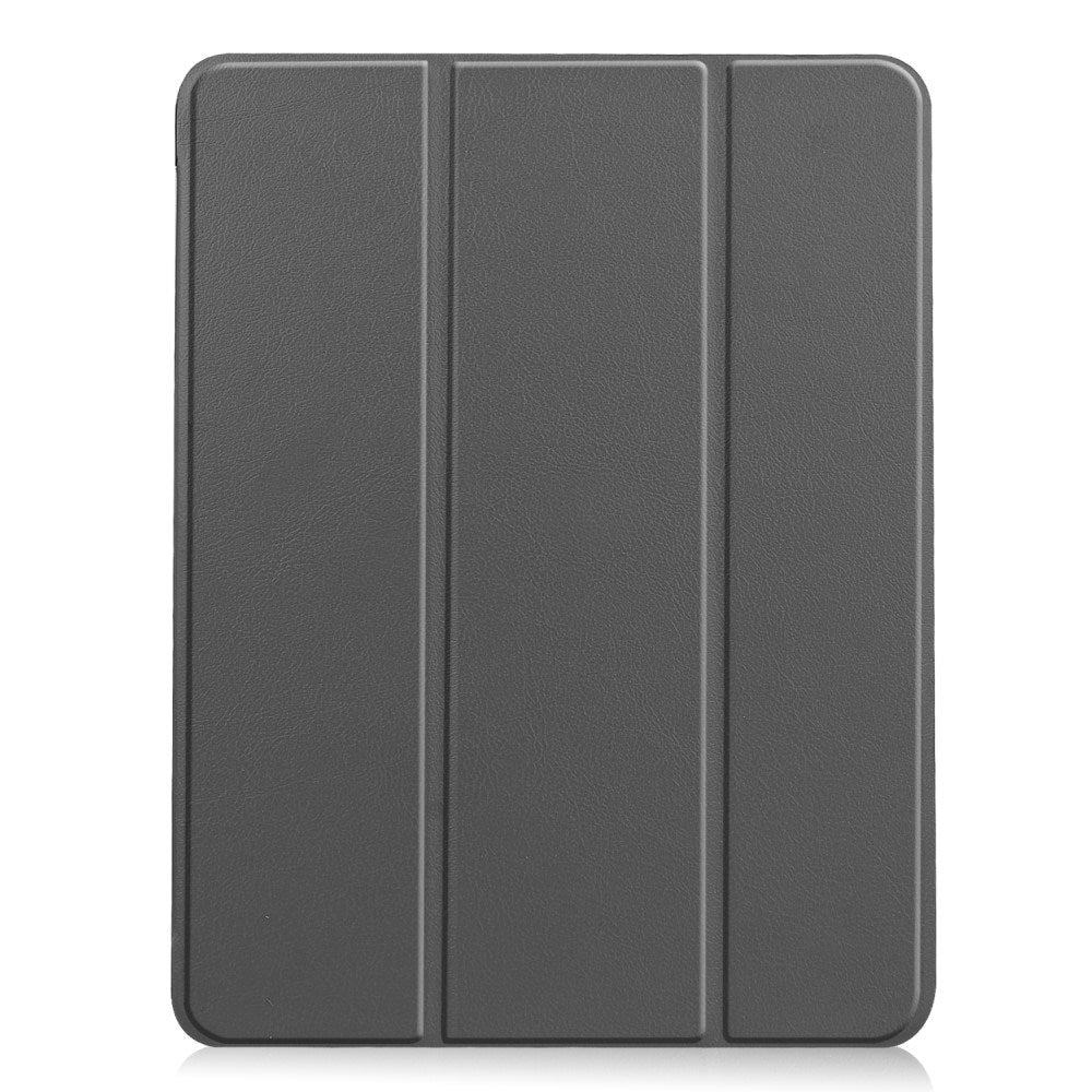 EIDERWOOD iPad Air 11" (2026 / 2025 / 2024) Litchi Tri-Fold Læder Cover m. Apple Pencil Holder - Grå