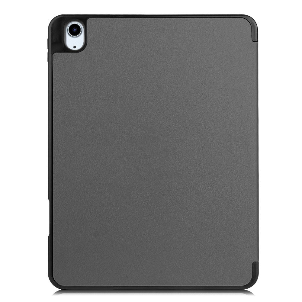 EIDERWOOD iPad Air 11" (2026 / 2025 / 2024) Litchi Tri-Fold Læder Cover m. Apple Pencil Holder - Grå