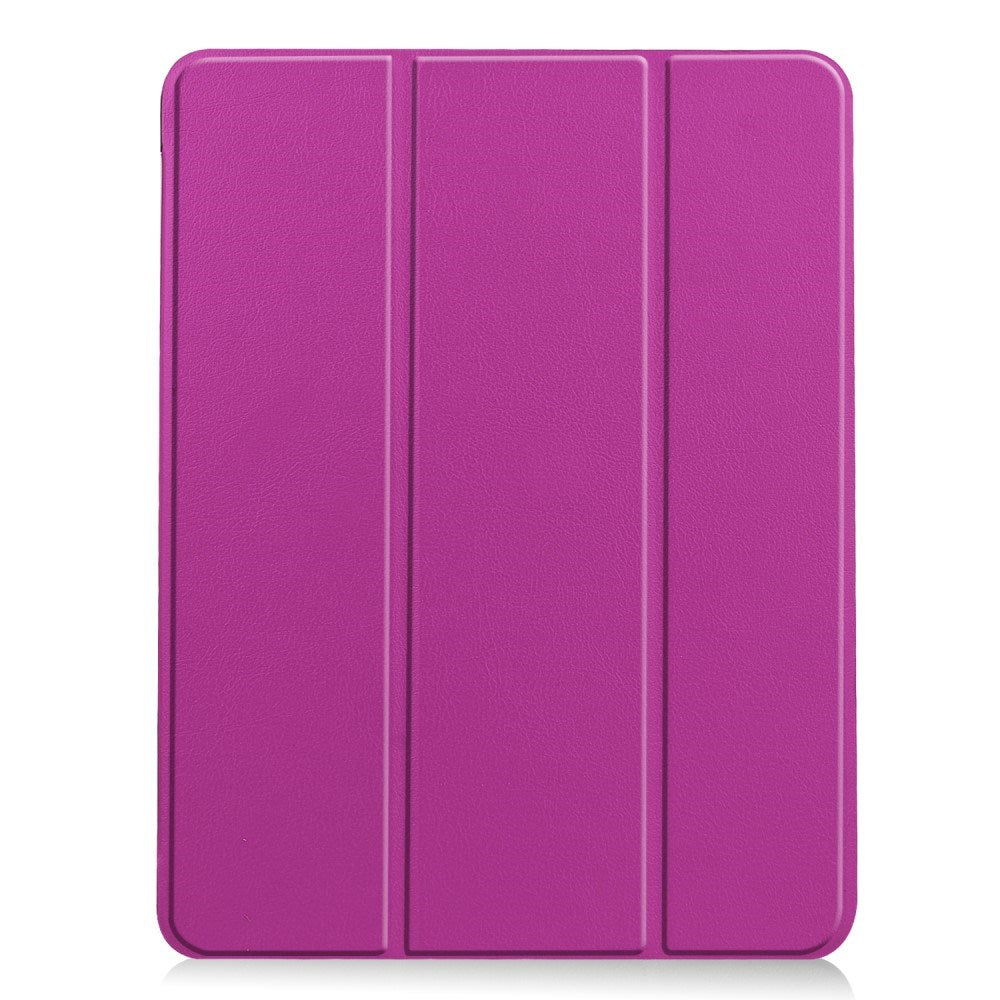 EIDERWOOD iPad Air 11" (2026 / 2025 / 2024) Litchi Tri-Fold Læder Cover m. Apple Pencil Holder - Lilla