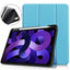 EIDERWOOD iPad Air 11" (2025 / 2024) Litchi Tri-Fold Læder Cover m. Apple Pencil Holder - Lyseblå