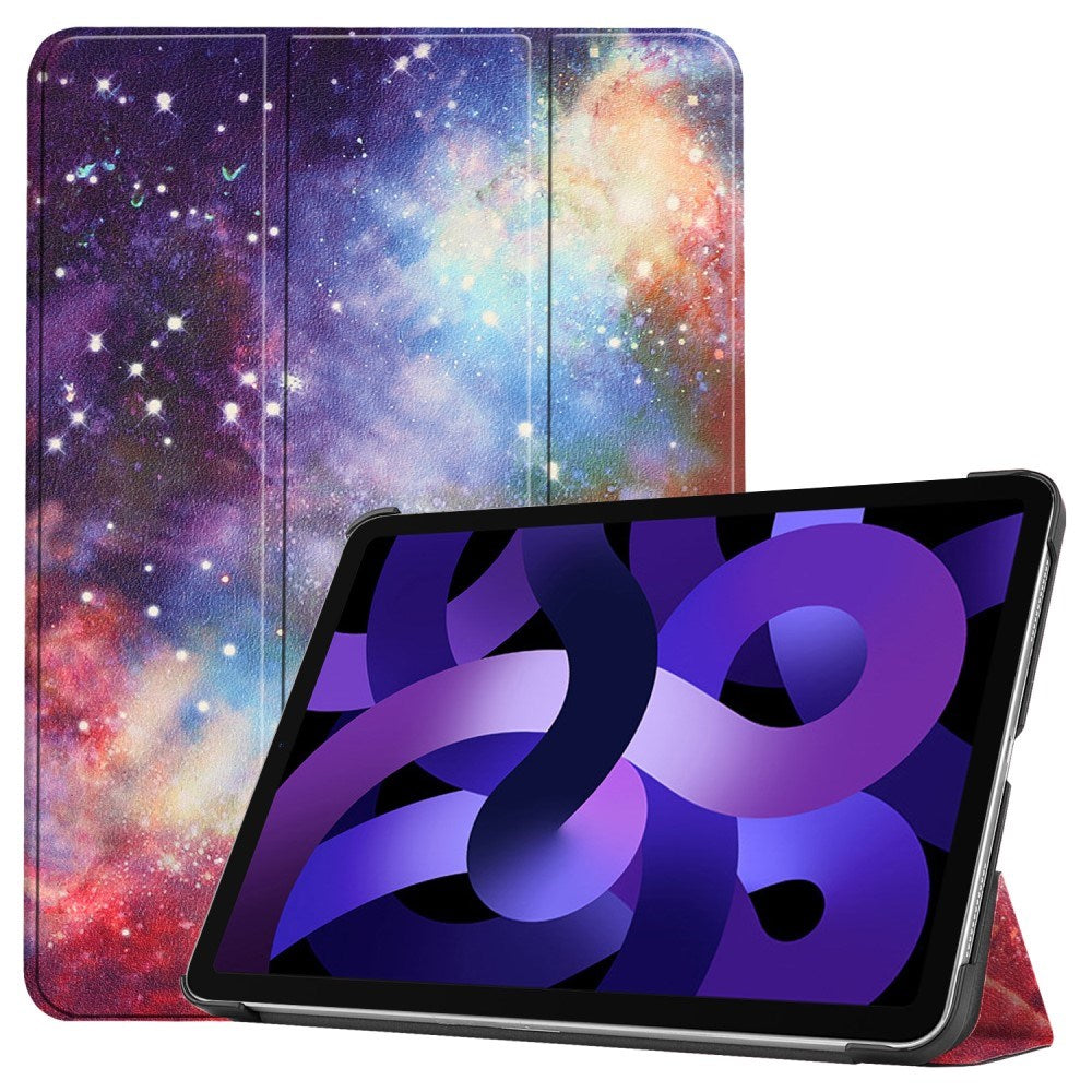 EIDERWOOD iPad Air 11" (2026 / 2025 / 2024) Tri-Fold Kunstlæder Cover m. Vågeblus Funktion - Galakse