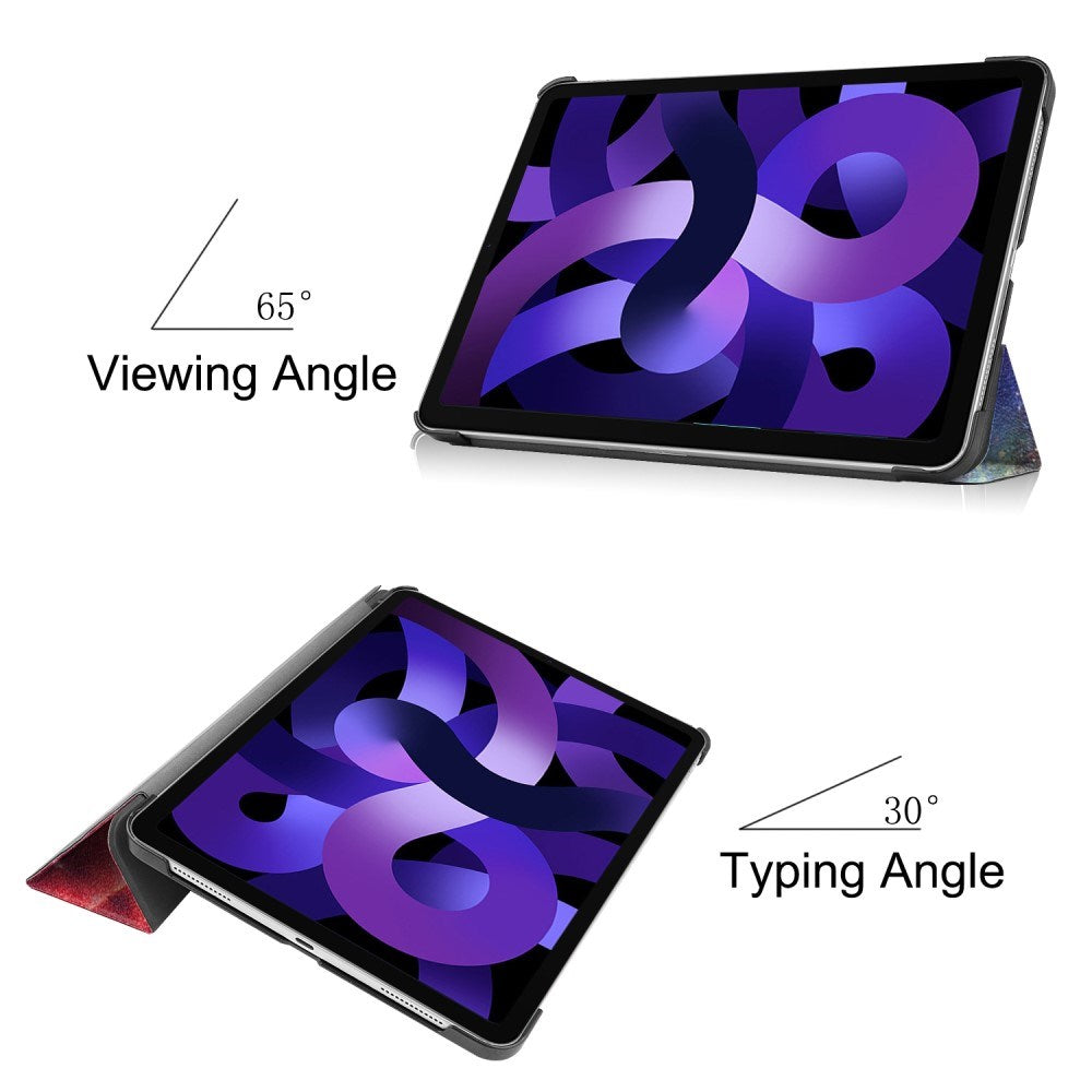 EIDERWOOD iPad Air 11" (2026 / 2025 / 2024) Tri-Fold Kunstlæder Cover m. Vågeblus Funktion - Galakse