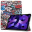 EIDERWOOD iPad Air 11" (2025 / 2024) Tri-Fold Kunstlæder Cover m. Vågeblus Funktion - Graffiti