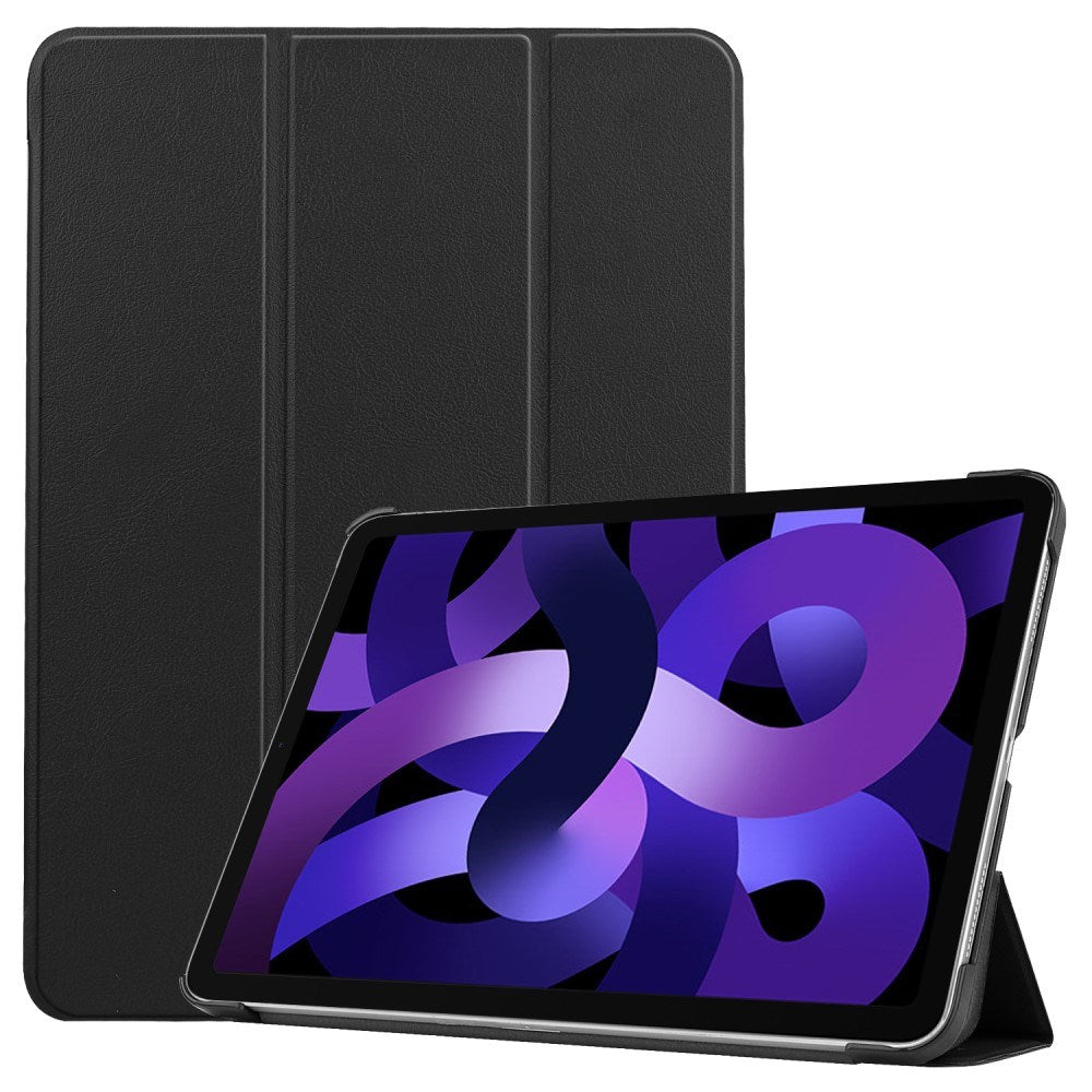 EIDERWOOD iPad Air 11" (2026 / 2025 / 2024) Litchi Tri-Fold Læder Cover - Sort