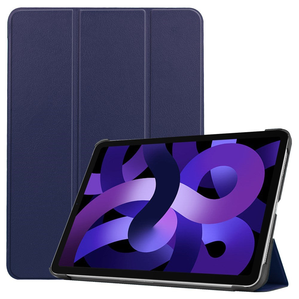 EIDERWOOD iPad Air 11" (2026 / 2025 / 2024) Litchi Tri-Fold Læder Cover - Blå
