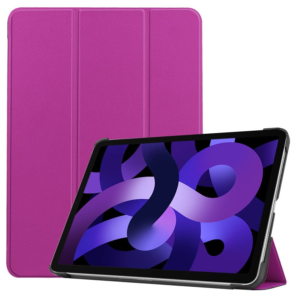 EIDERWOOD iPad Air 11" (2026 / 2025 / 2024) Litchi Tri-Fold Læder Cover - Lilla