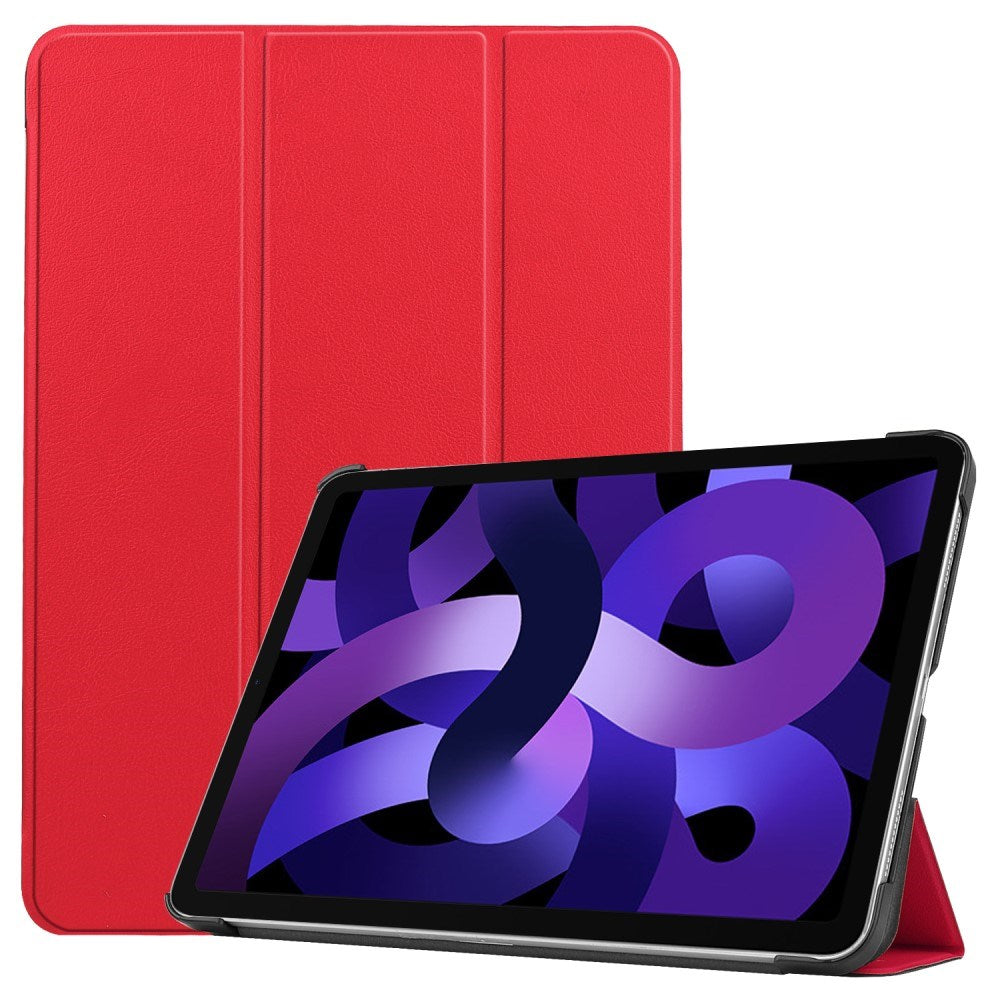 EIDERWOOD iPad Air 11" (2026 / 2025 / 2024) Litchi Tri-Fold Læder Cover - Rød