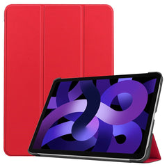 EIDERWOOD iPad Air 11" (2025 / 2024) Litchi Tri-Fold Læder Cover - Rød