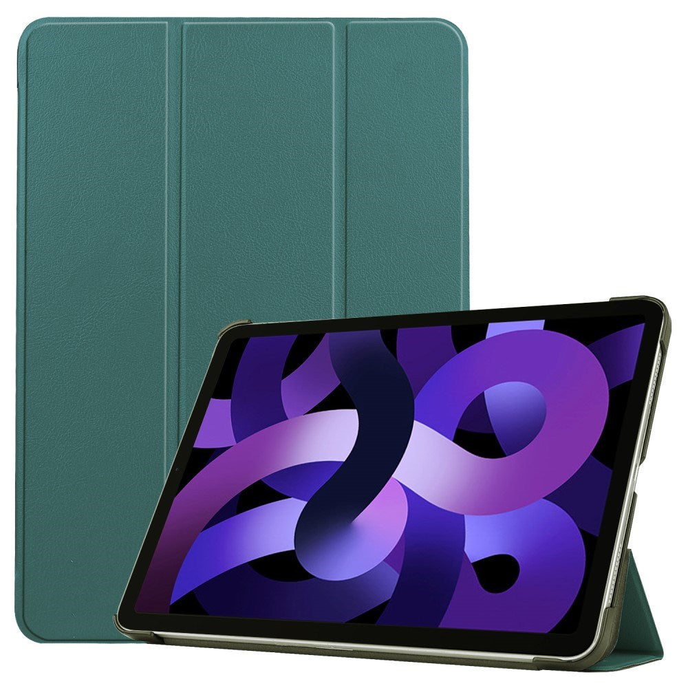 EIDERWOOD iPad Air 11" (2026 / 2025 / 2024) Litchi Tri-Fold Læder Cover - Grøn