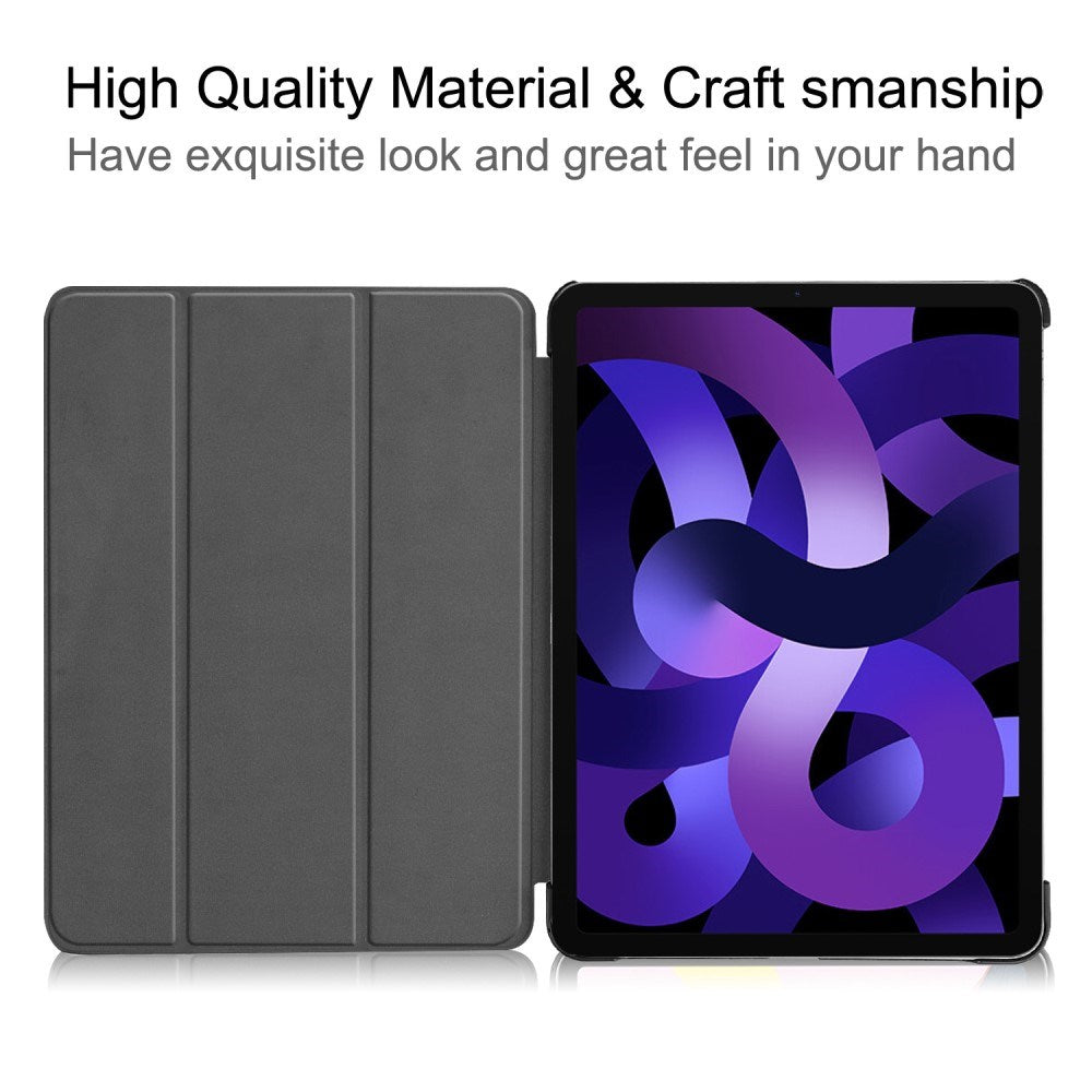 EIDERWOOD iPad Air 11" (2026 / 2025 / 2024) Litchi Tri-Fold Læder Cover - Grøn