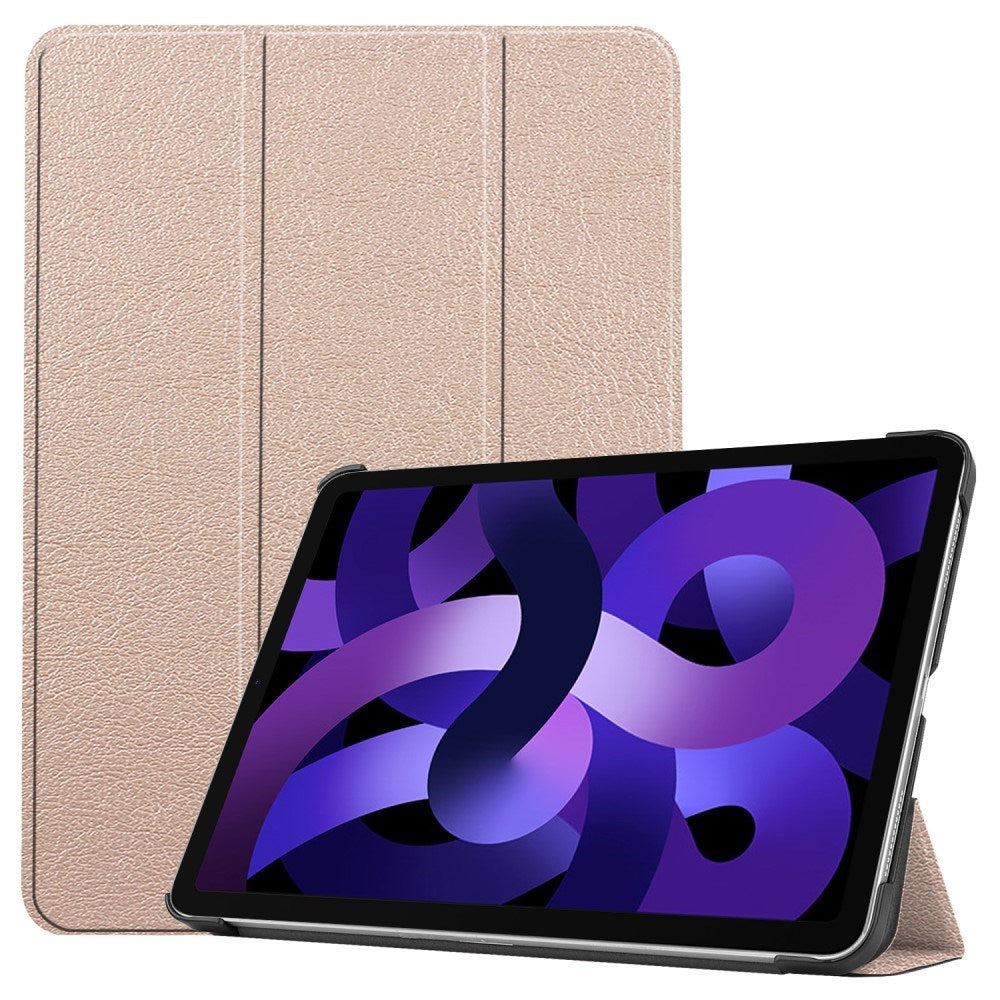 EIDERWOOD iPad Air 11" (2026 / 2025 / 2024) Litchi Tri-Fold Læder Cover - Guld