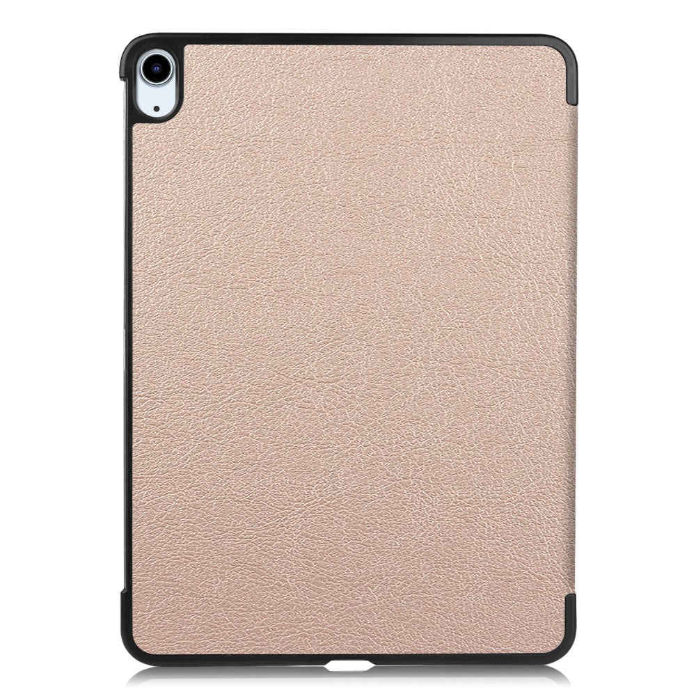 EIDERWOOD iPad Air 11" (2026 / 2025 / 2024) Litchi Tri-Fold Læder Cover - Guld