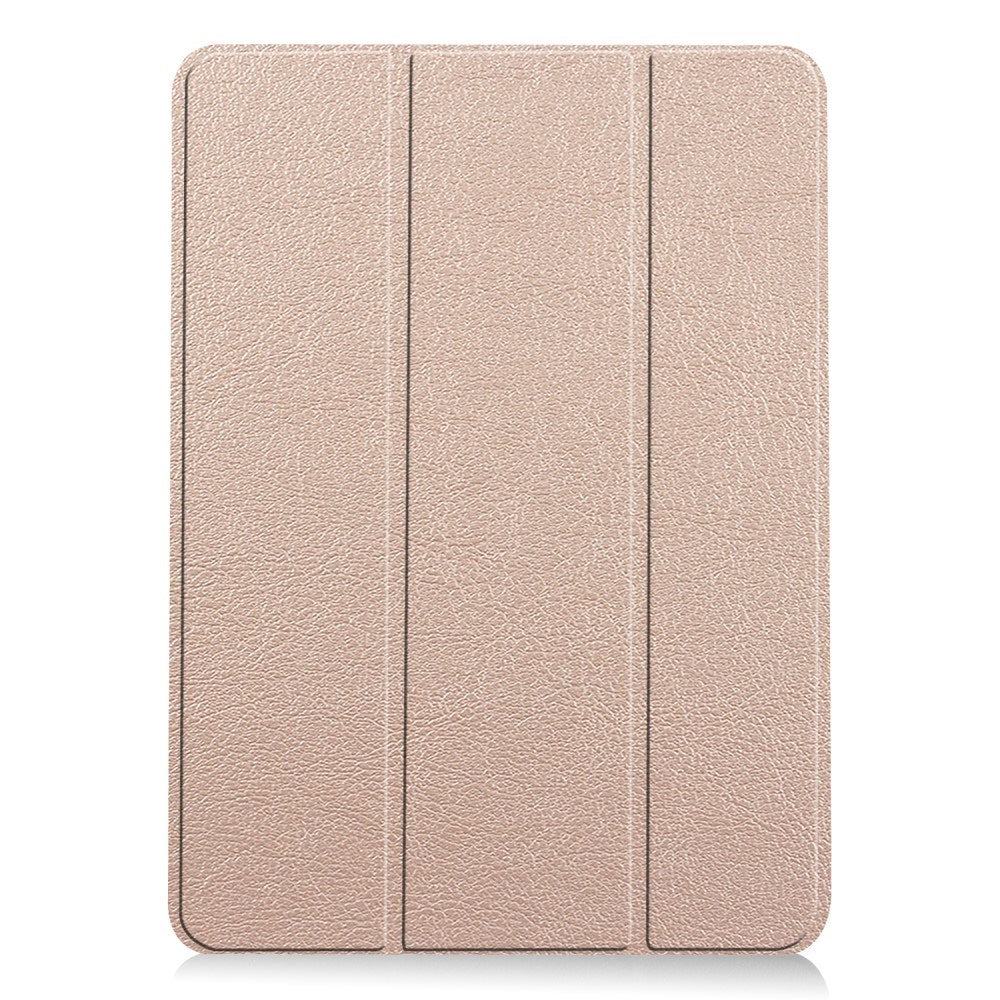EIDERWOOD iPad Air 11" (2026 / 2025 / 2024) Litchi Tri-Fold Læder Cover - Guld