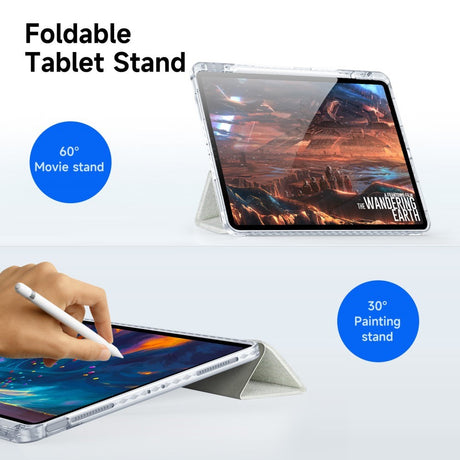 iPad Air 13" (2026 / 2025 / 2024) Tri-Fold Cover - DUX DUCIS Unid Series - Gennemsigtig / Grøn