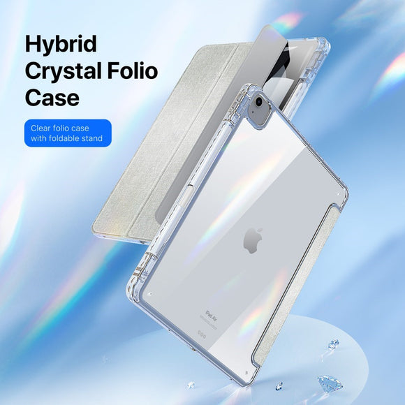 iPad Air 13" (2026 / 2025 / 2024) Tri-Fold Cover - DUX DUCIS Unid Series - Gennemsigtig / Grøn
