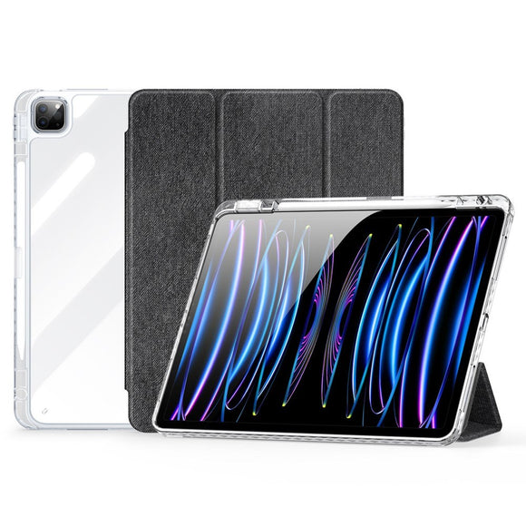 iPad Pro 13" (2025 / 2024) Tri-Fold Cover - DUX DUCIS Unid Series - Gennemsigtig / Sort