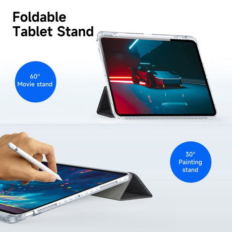 iPad Pro 13" (2025 / 2024) Tri-Fold Cover - DUX DUCIS Unid Series - Gennemsigtig / Sort