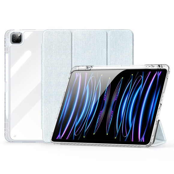 iPad Pro 13" (2025 / 2024) Tri-Fold Cover - DUX DUCIS Unid Series - Gennemsigtig / Lyseblå
