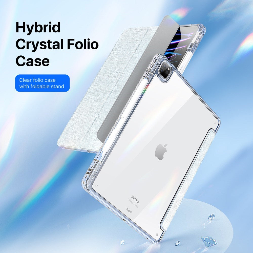 iPad Pro 13" (2025 / 2024) Tri-Fold Cover - DUX DUCIS Unid Series - Gennemsigtig / Lyseblå