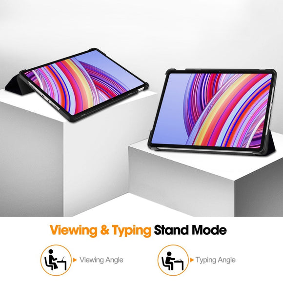EDIERWOOD Xiaomi Redmi Pad Pro Tri-Fold Kunstlæder Cover m. Vågeblus Funktion - Don't Touch Me