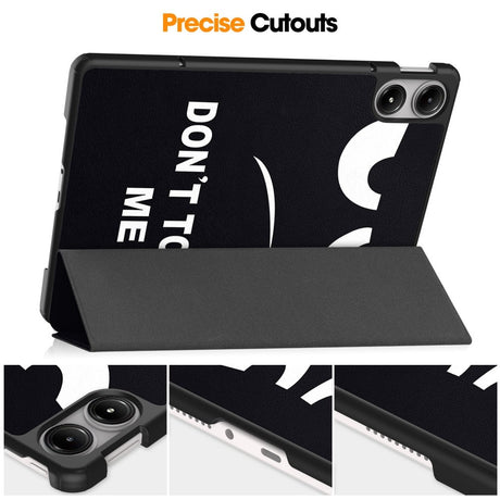 EDIERWOOD Xiaomi Redmi Pad Pro Tri-Fold Kunstlæder Cover m. Vågeblus Funktion - Don't Touch Me