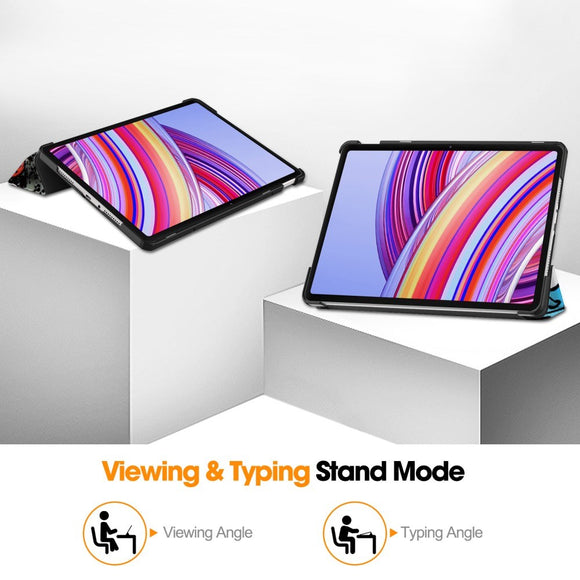 EDIERWOOD Xiaomi Redmi Pad Pro Tri-Fold Kunstlæder Cover m. Vågeblus Funktion - Graffiti