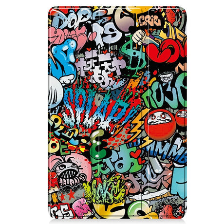 EDIERWOOD Xiaomi Redmi Pad Pro Tri-Fold Kunstlæder Cover m. Vågeblus Funktion - Graffiti