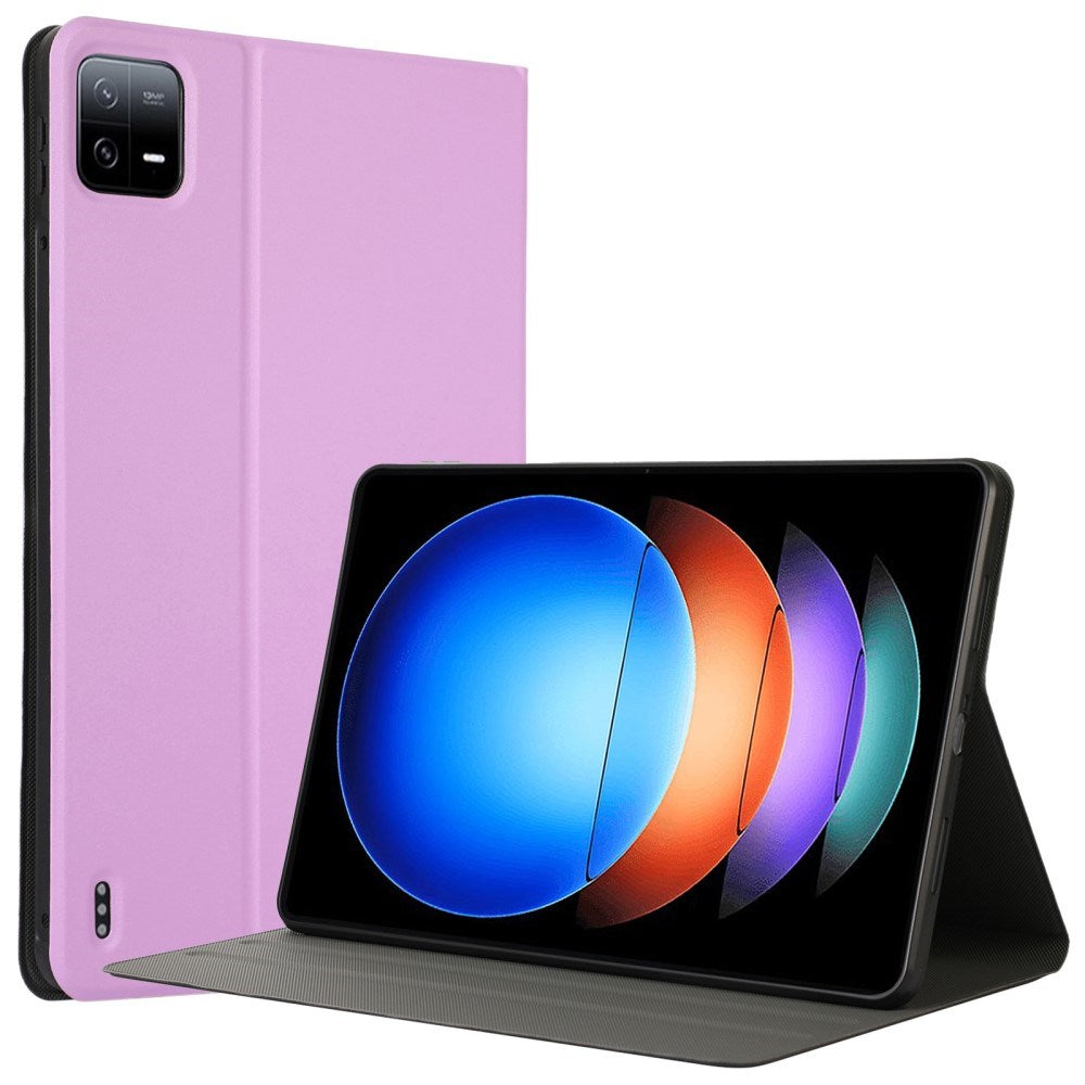 EIDERWOOD Xiaomi Pad 6S Pro Vegansk Læder Tablet Cover m. Ståfunktion - Lilla