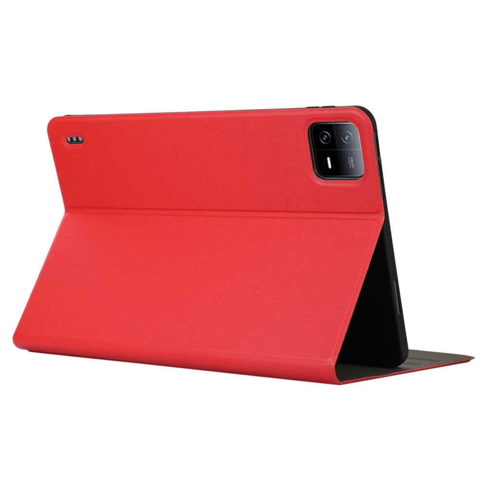 EIDERWOOD Xiaomi Pad 6S Pro Vegansk Læder Tablet Cover m. Ståfunktion - Rød