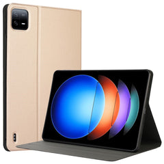 EIDERWOOD Xiaomi Pad 6S Pro Vegansk Læder Tablet Cover m. Ståfunktion - Guld