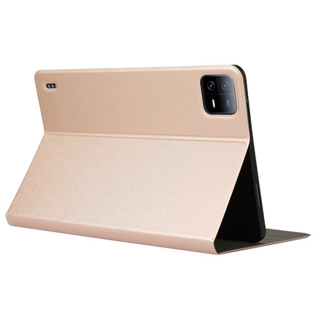 EIDERWOOD Xiaomi Pad 6S Pro Vegansk Læder Tablet Cover m. Ståfunktion - Guld
