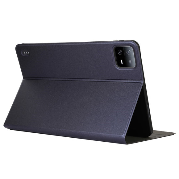 EIDERWOOD Xiaomi Pad 6S Pro Vegansk Læder Tablet Cover m. Ståfunktion - Mørkeblå