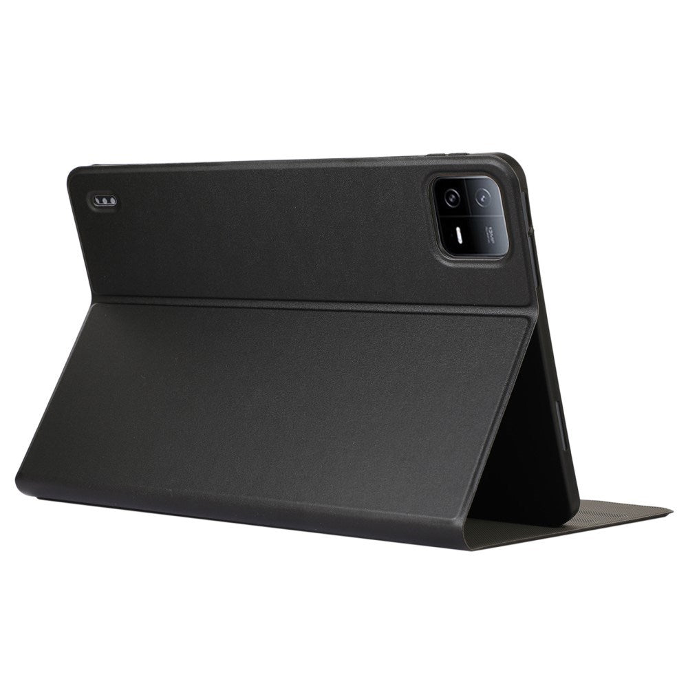EIDERWOOD Xiaomi Pad 6S Pro Vegansk Læder Tablet Cover m. Ståfunktion - Sort
