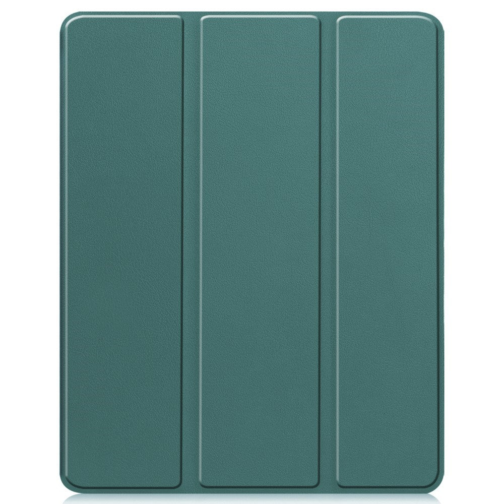 EIDERWOOD iPad Air 13" (2026 / 2025 / 2024) Tri-Fold Kunst Læder Cover m. Apple Pencil Holder - Grøn