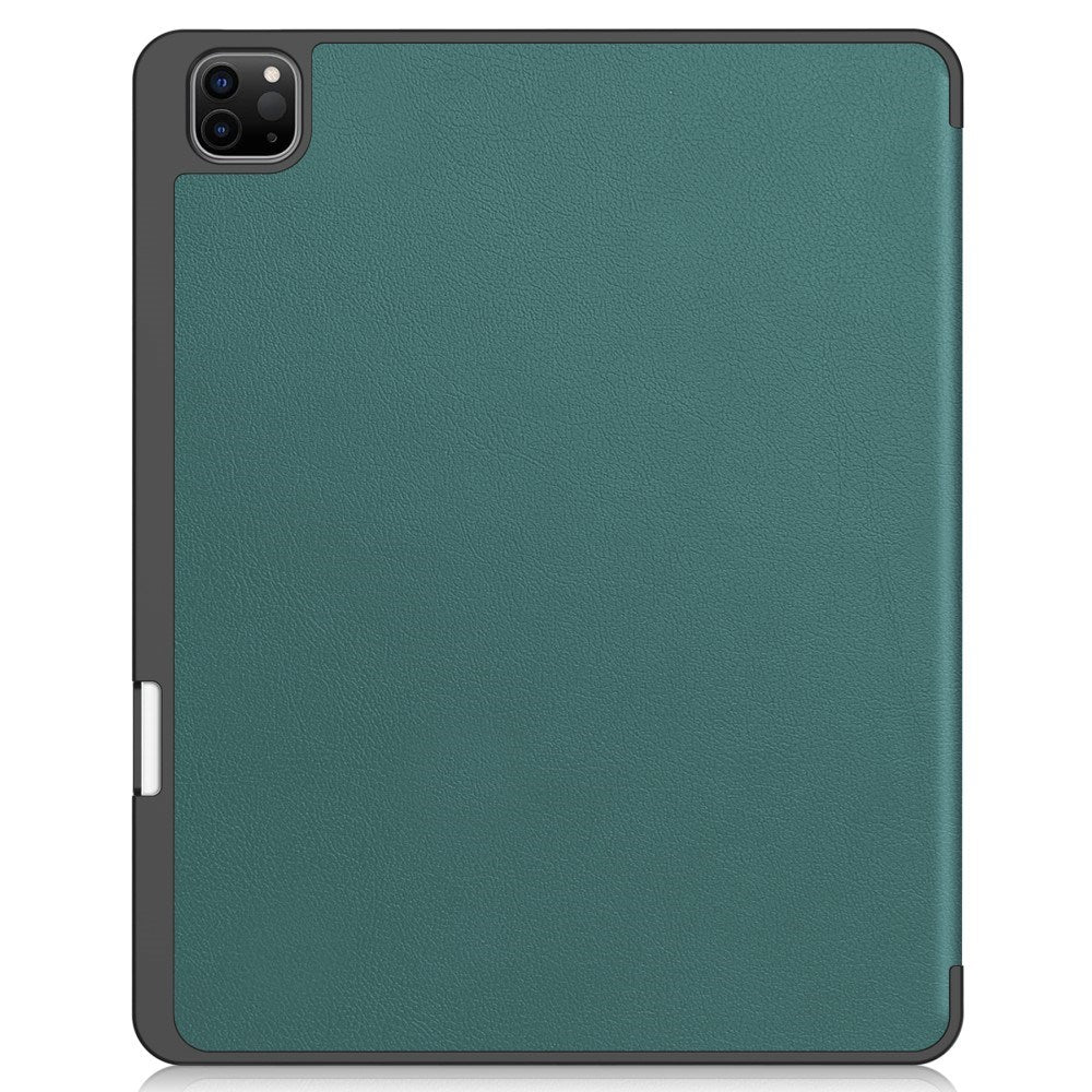 EIDERWOOD iPad Air 13" (2026 / 2025 / 2024) Tri-Fold Kunst Læder Cover m. Apple Pencil Holder - Grøn