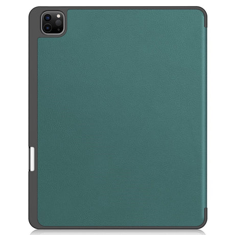 EIDERWOOD iPad Air 13" (2026 / 2025 / 2024) Tri-Fold Kunst Læder Cover m. Apple Pencil Holder - Grøn