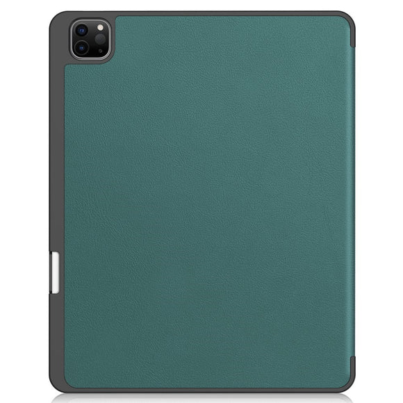 EIDERWOOD iPad Air 13" (2026 / 2025 / 2024) Tri-Fold Kunst Læder Cover m. Apple Pencil Holder - Grøn