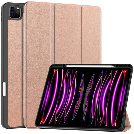 EIDERWOOD iPad Air 13" (2026 / 2025 / 2024) Tri-Fold Kunst Læder Cover m. Apple Pencil Holder - Rose Gold