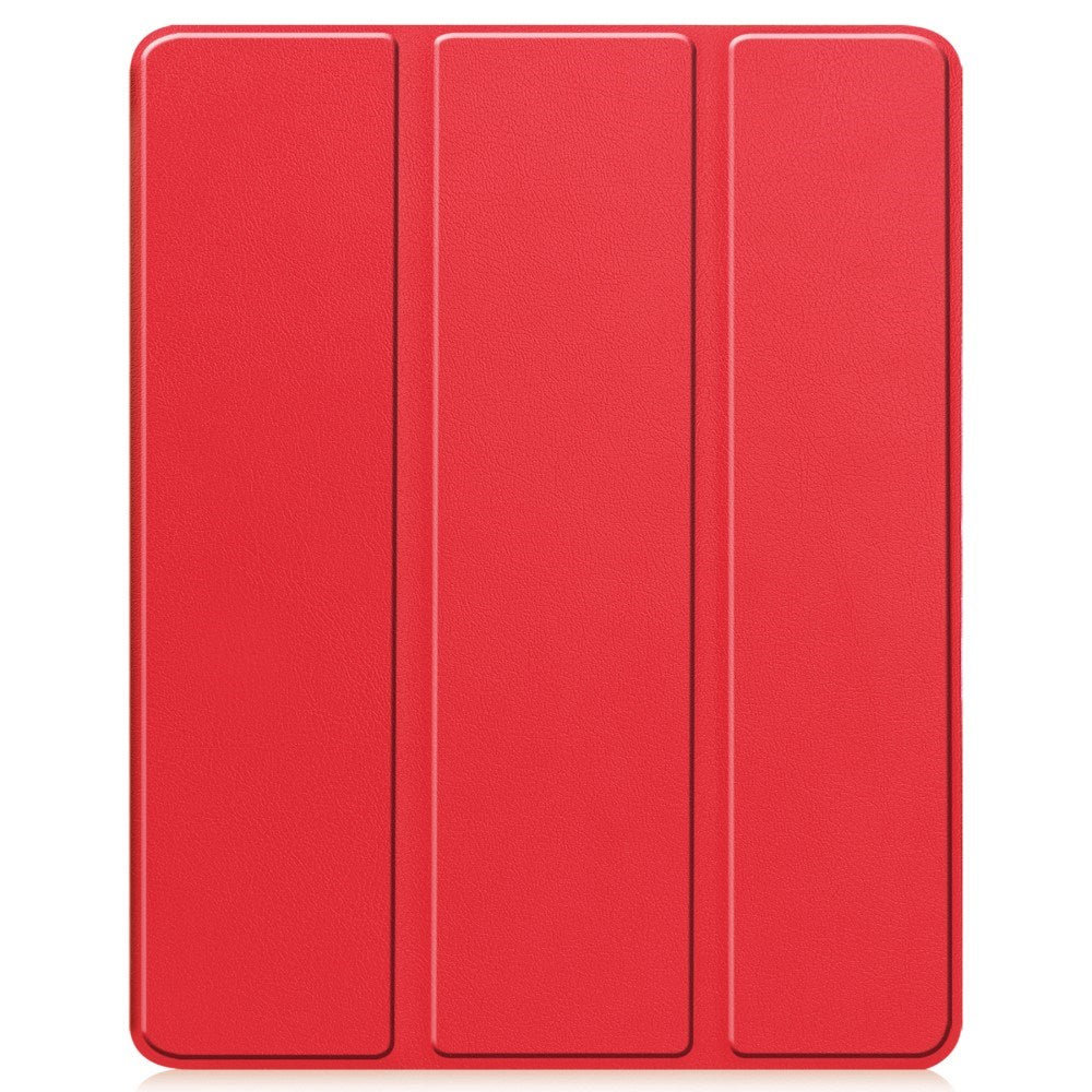 EIDERWOOD iPad Air 13" (2026 / 2025 / 2024) Tri-Fold Kunst Læder Cover m. Apple Pencil Holder - Rød