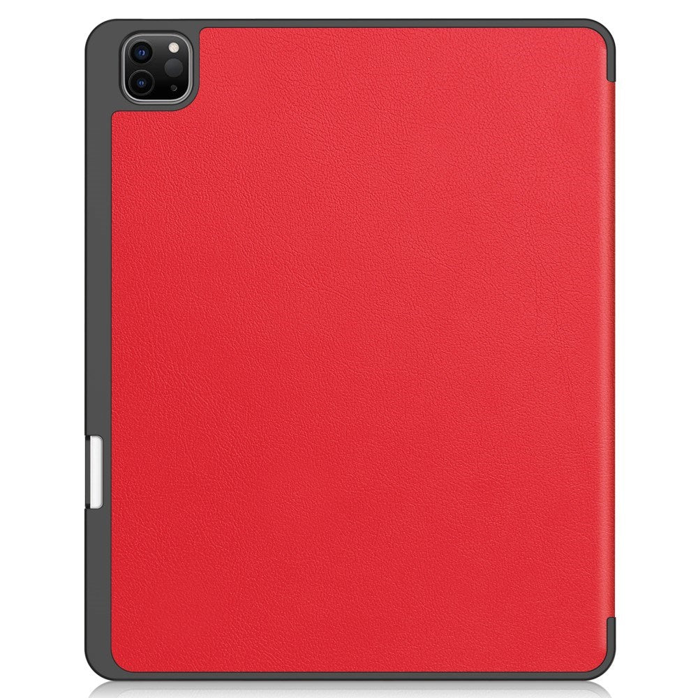 EIDERWOOD iPad Air 13" (2026 / 2025 / 2024) Tri-Fold Kunst Læder Cover m. Apple Pencil Holder - Rød