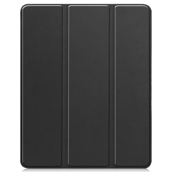 EIDERWOOD iPad Air 13" (2026 / 2025 / 2024) Tri-Fold Kunst Læder Cover m. Apple Pencil Holder - Sort
