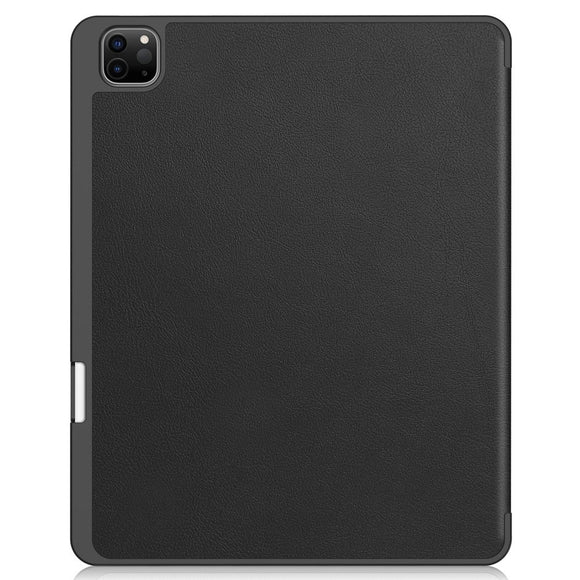 EIDERWOOD iPad Air 13" (2026 / 2025 / 2024) Tri-Fold Kunst Læder Cover m. Apple Pencil Holder - Sort