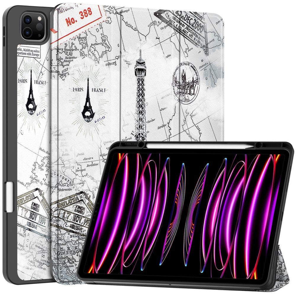 EIDERWOOD iPad Air 13" (2026 / 2025 / 2024) Tri-Fold Kunstlæder Cover m. Vågeblus Funktion - Eiffeltårnet